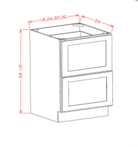 Base 2 Drawer Cabinet
