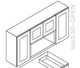 30" Open Wall Cabinet
