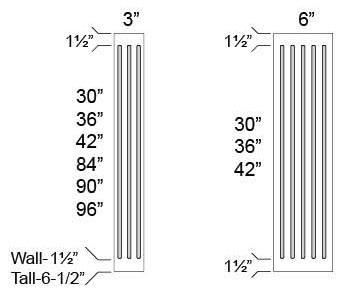 3" Fluted Base Filler with Square