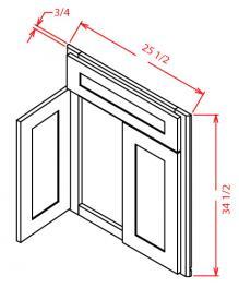 Base Diagonal Corner Cabinet Front, toe kick and floor only