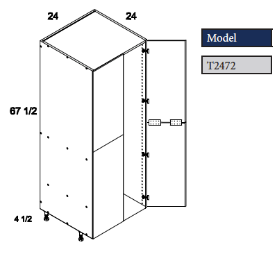 Tall Cabinet 2 Door NO Shelving