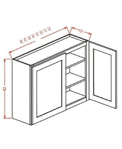 42" Wall Cabinet 2 Doors