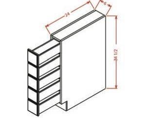Base 6 drawer Spice Cabinet