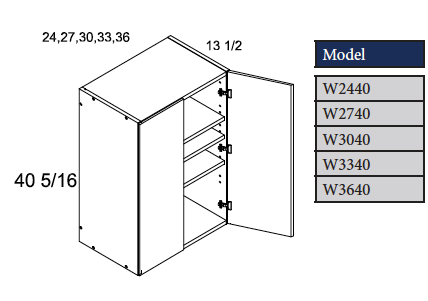 24-27" Wall Blind Corner Cabinet