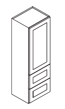 Wall Cabinet with 1 Door and 2 Lower Drawers