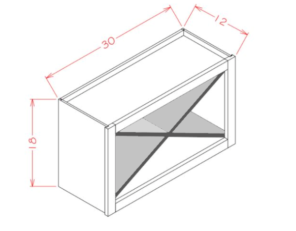 Wine Rack Kit for Open Wall Cabinet