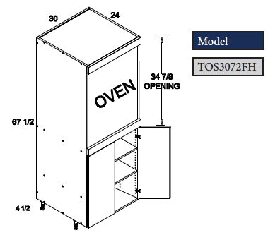 Oven Cabinet with 2 Doors