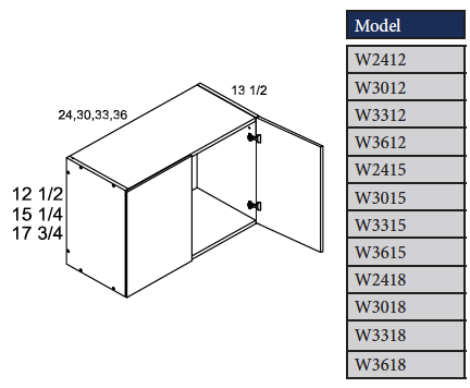 12" Deep Wall Stacking  Cabinet, 2 Doors