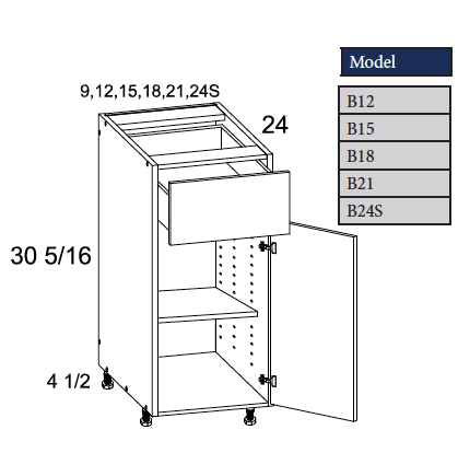 Base Cabinet one drawer , one door