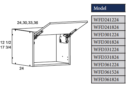 Flip Up Wall Cabinet