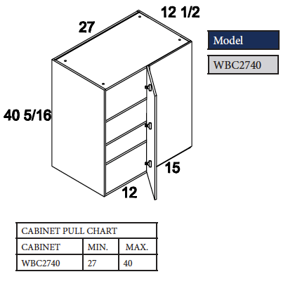 24-27" Wall Blind Corner Cabinet
