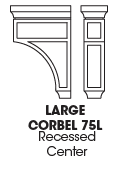 Corbel - Large -Recessed Center