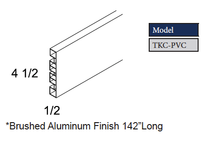 PVC Molding in Brushed Aluminum Finish