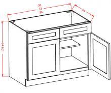 Sink Base 2 false drawers