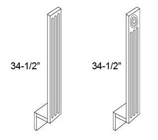 3" Fluted Base Filler with Square