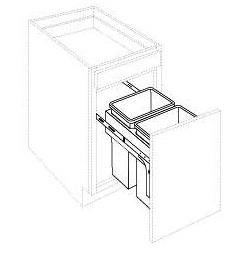 Trash can drawer - 2 Bins
