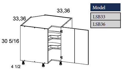 Lazy Susan Base Cabinet