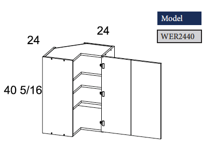 Wall Easy Reach Corner Cabinet