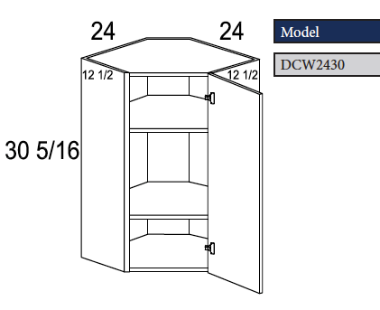 Diagonal Wall Corner Cabinet