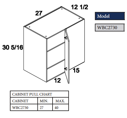 24-27" Wall Blind Corner Cabinet