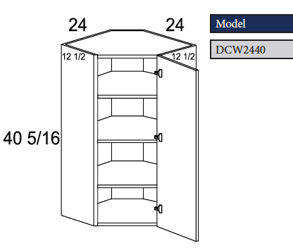 Diagonal Wall Corner Cabinet