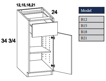 Base Cabinet one drawer , one door
