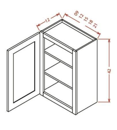 42" Wall Cabinet 1 Door