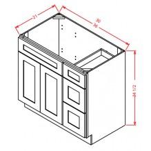 Vanity  3 Drawer Base