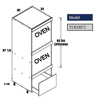 Oven Cabinet for Double Ovens